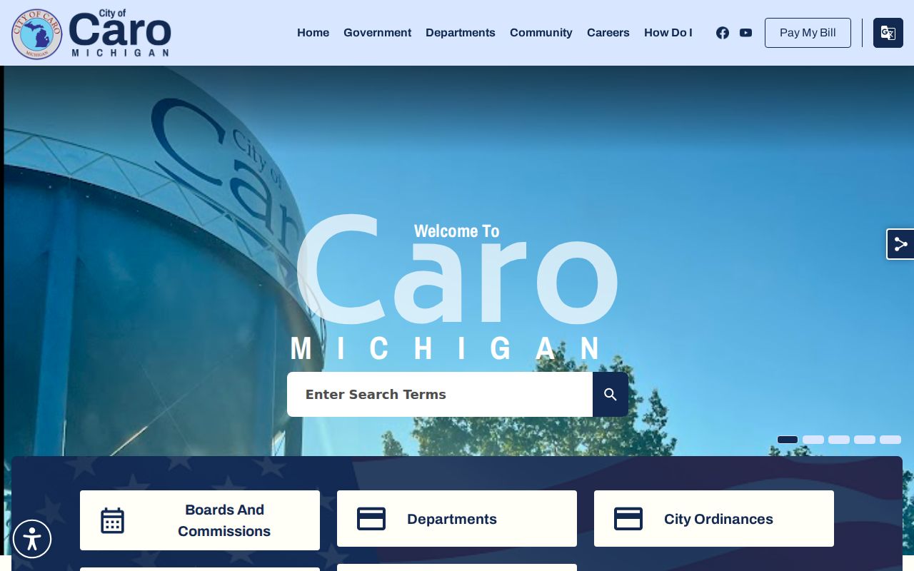 Caro City Hall official municipal portal and contact information