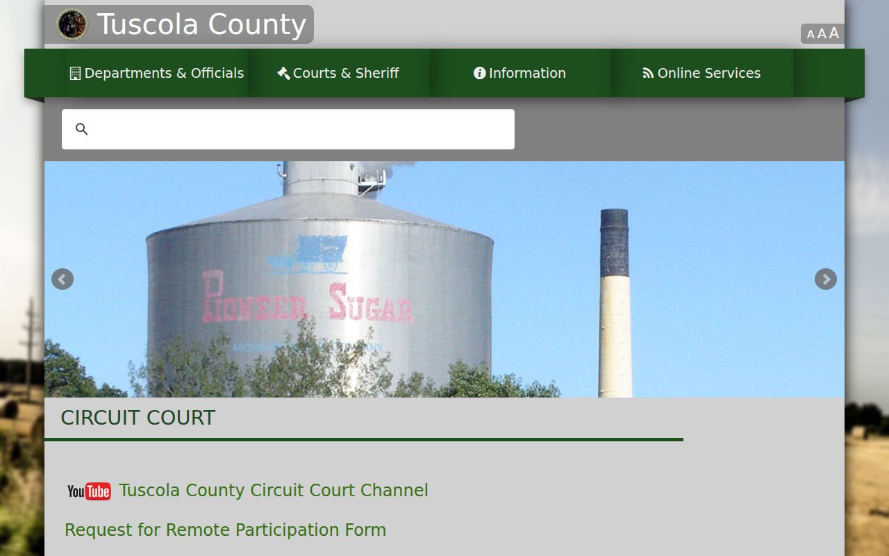 Tuscola County court docket 54th Circuit Court information page